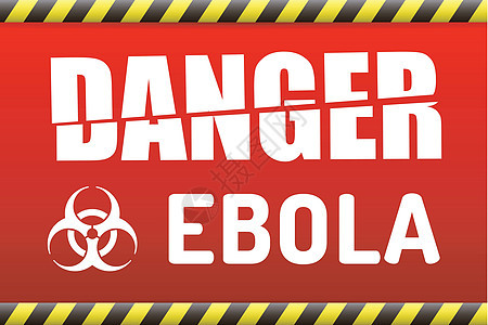 埃博拉病毒危险信号带反射病毒性生物警报技术死亡危害插图感染细胞刚果背景图片