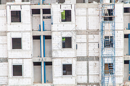 建筑物建造的近视前方视图图片