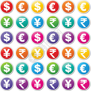 矢量货币图标绿色商业现金经济营销载体卢比金融市场银行业背景图片