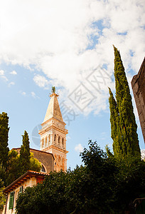圣欧贝米亚的巴西里卡 罗文伊场景教会假期建筑物大教堂天空旅游旅行远景图片