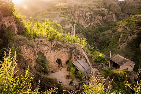 中国的李家山霍比顿灯笼地标建筑日落旅行历史性天空宗教寺庙文化图片