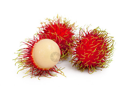 拉姆布坦水果种子甜食热带红色食物背景图片