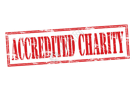 经认可的慈善机构法服橡皮红色矩形墨水慈善事业权威性怜悯典范图片