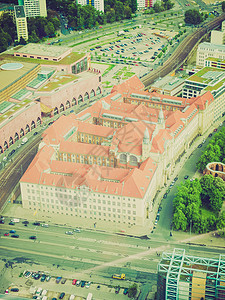 柏林空中观视电视建筑学鸟瞰图广场城市天际图片