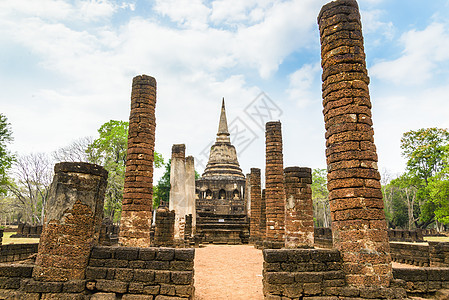 Sukhothai毁灭旧城旅行公园宗教城市建筑祷告佛教徒天空建筑学历史图片