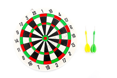 2 dart 绿色和黄色 目标1射箭闲暇战略愿望中心靶心红色白色运动竞赛图片