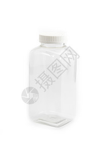 上面有白色盖子的平方透明塑料瓶环境空白瓶装回收塑料液体生活瓶子矿物食物图片