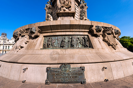 克里斯托弗哥伦布纪念碑巴塞罗那纪念馆城市雕塑柱子探险家纪念碑地方水手建筑学旅游图片