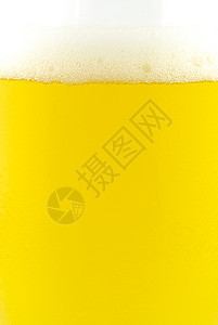 靠近啤酒泡泡泡沫黄色飞沫白色金子酿造茶点液体酒吧宏观图片