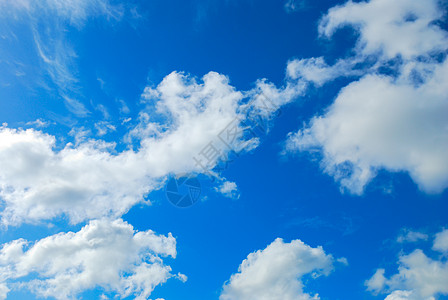 蓝色天空中的云阳光天气季节云景白色晴天多云图片