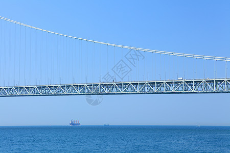 日本的桥天际海峡海岸线天空海景运输海岸淡路建筑学蓝色图片