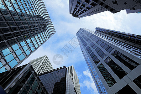 现代建筑在香港的景观步道玻璃天空市中心窗户商业蓝色摩天大楼银行反射图片