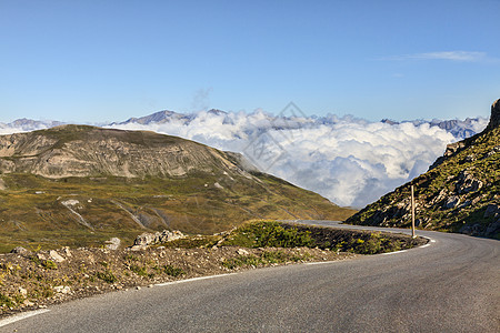 高海拔公路风景高度地标运输旅行高地沥青高山旅游冒险图片