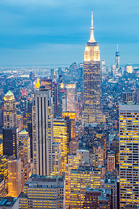 美国纽约州纽约市天窗黄昏图片