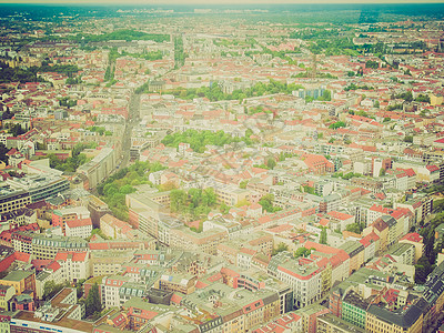 柏林 德国的反向回顾场景城市眼睛天际背景图片