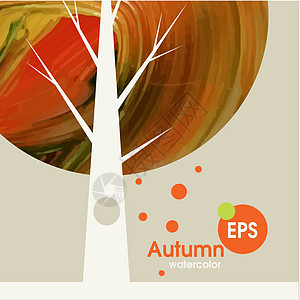 创创秋季背景季节橙子插图植物群艺术森林墙纸橡木板栗树叶图片