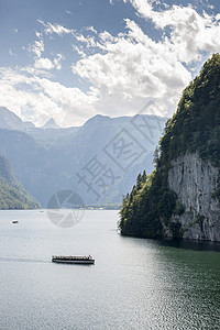 Koenigssee湖旅行蓝色土地假期季节贤者公园国家教堂岩石图片