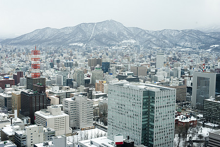 从JR塔上看到的札幌市图片