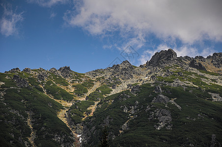 波兰的山地景观爬坡天空旅游公园蓝色岩石旅行国家顶峰风景图片