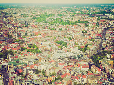 柏林 德国的反向回顾天际眼睛城市场景背景图片