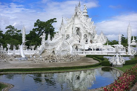 龙坤寺宗教艺术白色寺庙佛教徒天空图片