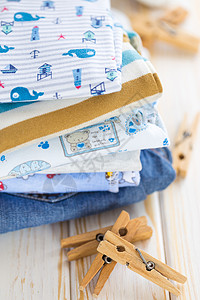 婴儿衣服服装生活配件用品棉布男生洗衣店孩子们蓝色孩子图片