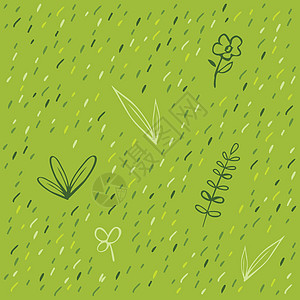 草样叶子绿色绘画草本植物植物群地毯环境平铺创造力杂草图片