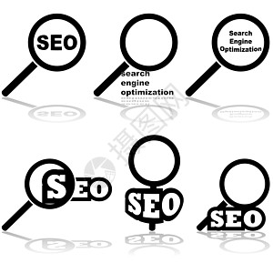搜索引擎优化优化技术定位互联网网络玻璃徽章按钮文档插图网站图片