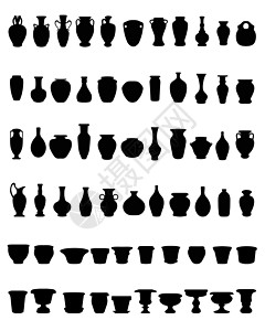 陶器圆形花盆爱好收藏白色花园陶瓷黏土石器矩形图片