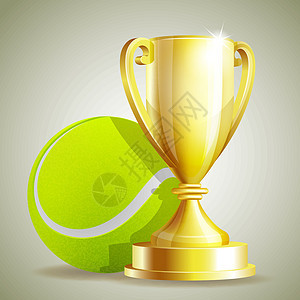 金奖杯加上网球球锦标赛报酬金子圆圈荣誉爱好杯子比赛金属高脚杯图片