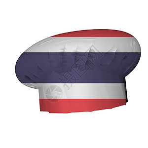 泰国菜工作旗帜白色横幅食物插图职业厨师烹饪美食背景图片