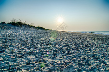 北卡罗来纳州Hhattaas角大西洋摄影海滩彩色海岸日落海岸线全景沙丘数控波浪图片