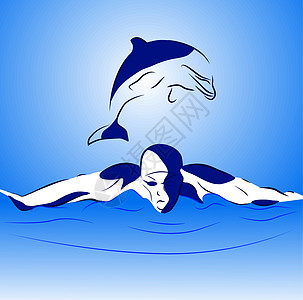 游泳运动员水池风镜成人空气蓝色游泳者控制力量男性运动图片