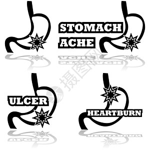 胃问题考试症状疼痛绘画饮食溃疡医生疾病测试营养图片