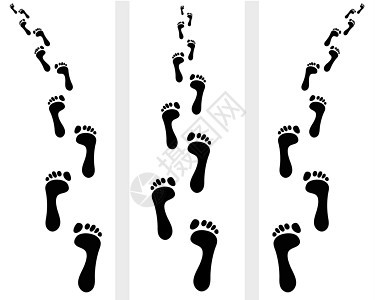 脚印 2黑色脚趾墨水赤脚跑步打印身体脚步人行道手指背景图片