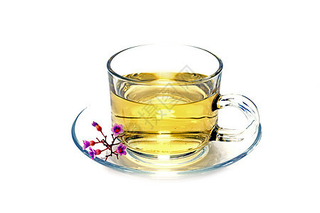 花茶混合蜂蜜和柠檬叶子衬套食物输液香气饮料草本植物玻璃混合物美食图片