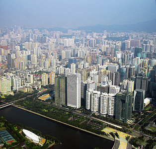 从广州市的广州塔台查看城市风景市中心金融地标天际旅行建筑景观商业图片
