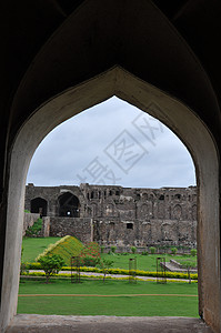 印度海得拉巴全景大亨石头酸橙建筑学堡垒城堡废墟城市图片