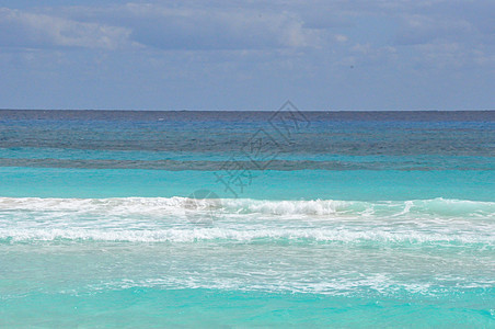 墨西哥海滩地标海景海岸天堂海浪海洋旅行天空泡沫蓝色图片