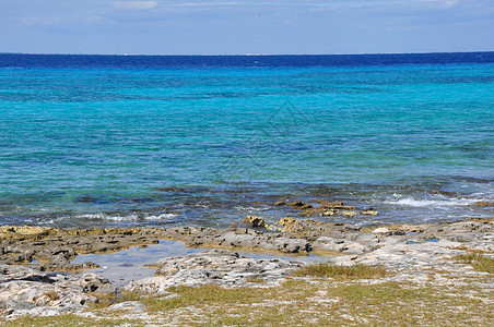 墨西哥海滩热带地平线假期天空海景蓝色支撑太阳晴天泡沫图片