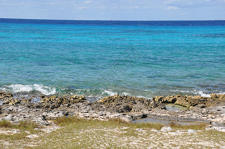 墨西哥海滩支撑假期海洋海景海岸阳光旅行晴天地标蓝色图片
