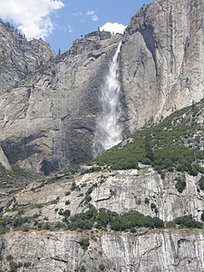 约塞米特瀑布公园国家风景戏剧性环境瀑布地景图片