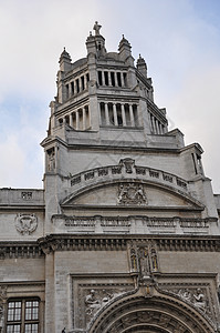 伦敦维多利亚和阿尔伯特博物馆吸引力文化地标国家建筑学窗户建筑入口中心拱门图片