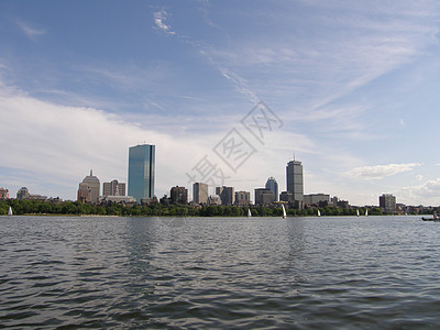 波士顿天线摩天大楼城市景观帆船娱乐支撑海岸线公园海岸港口图片