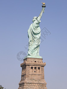 纽约市自由女神明会自由权利游客礼物火焰纪念碑吸引力入籍雕像港口图片