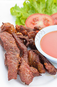 炒猪肉 泰国食品风格图片