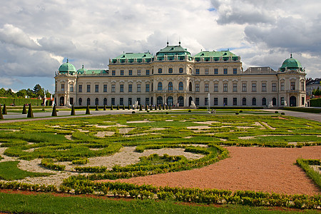 奥地利维恩贝尔韦德雷宫花园首都狮身旅游建筑住宅游客建筑学假期地标城堡背景图片