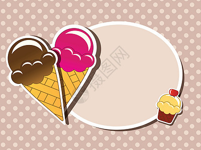 冰霜 生日快乐卡冰淇淋糕点巧克力香草食物糖果邀请函面包圆圈庆典图片