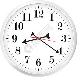 现代时钟圆圈时间隐喻速度符号白色插图数字黑色办公室图片