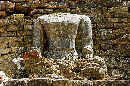 考古废墟是佛教寺庙 泰国图片